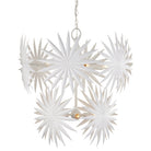 Bismarkia White Wrought Iron Chandelier by Currey & Company