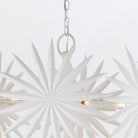 Bismarkia White Wrought Iron Chandelier by Currey & Company