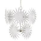 Bismarkia White Wrought Iron Chandelier by Currey & Company