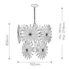 Bismarkia White Wrought Iron Chandelier by Currey & Company