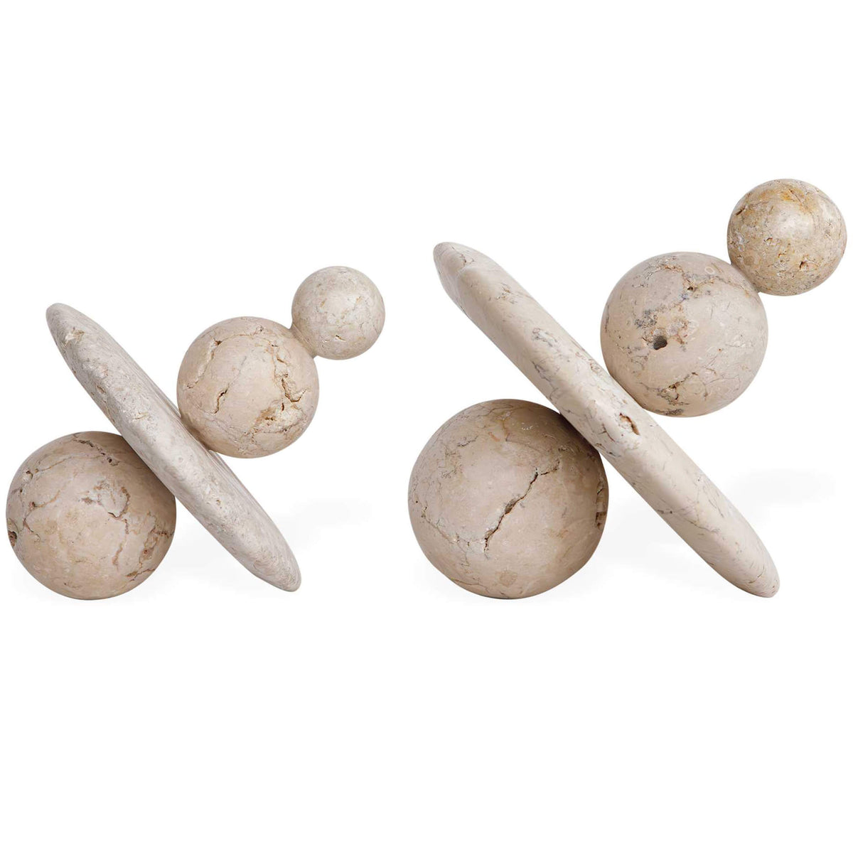 Quarried Stone Indoor-Outdoor Sculptures, Set of 2 Uttermost