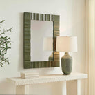 Quincey Olive Green Mirror by Uttermost