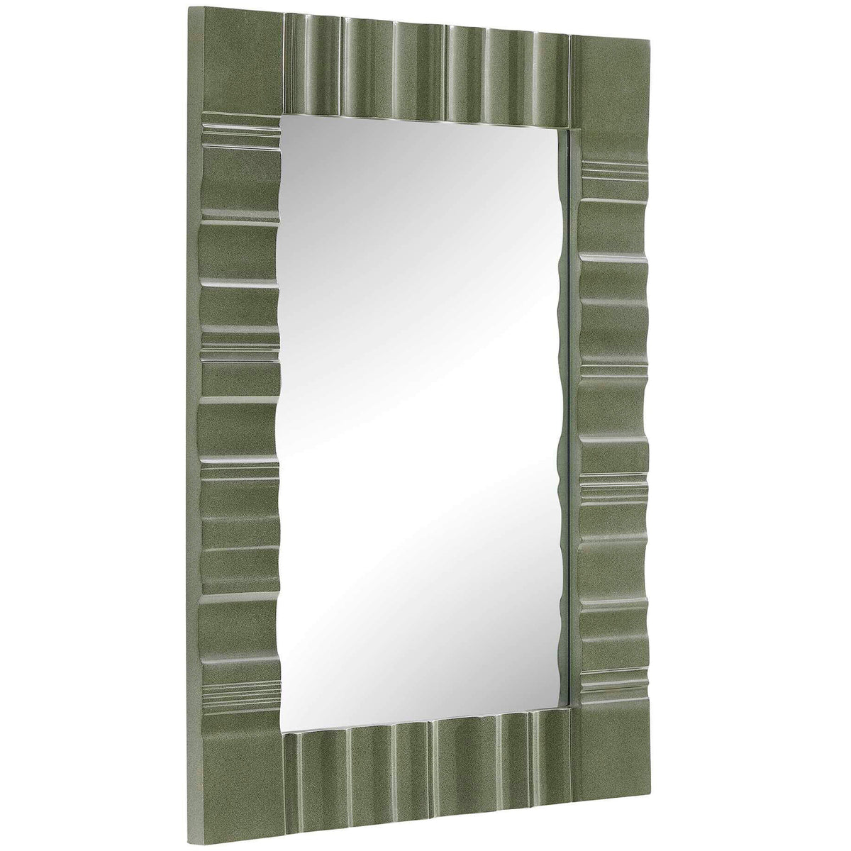 Quincey Olive Green Mirror Uttermost