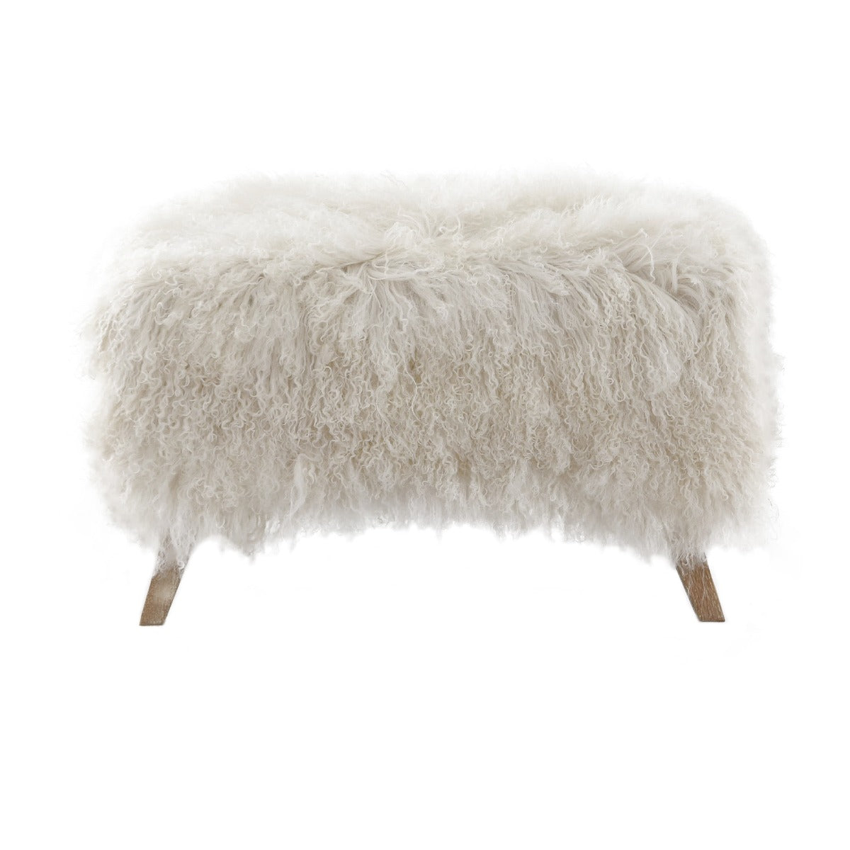 Baaarb Ottoman in Real Sheepskin by Keiichi