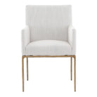 Sloane Dining Arm Chair in Aged Brass by Keiichi