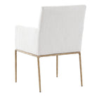 Sloane Dining Arm Chair in Aged Brass by Keiichi