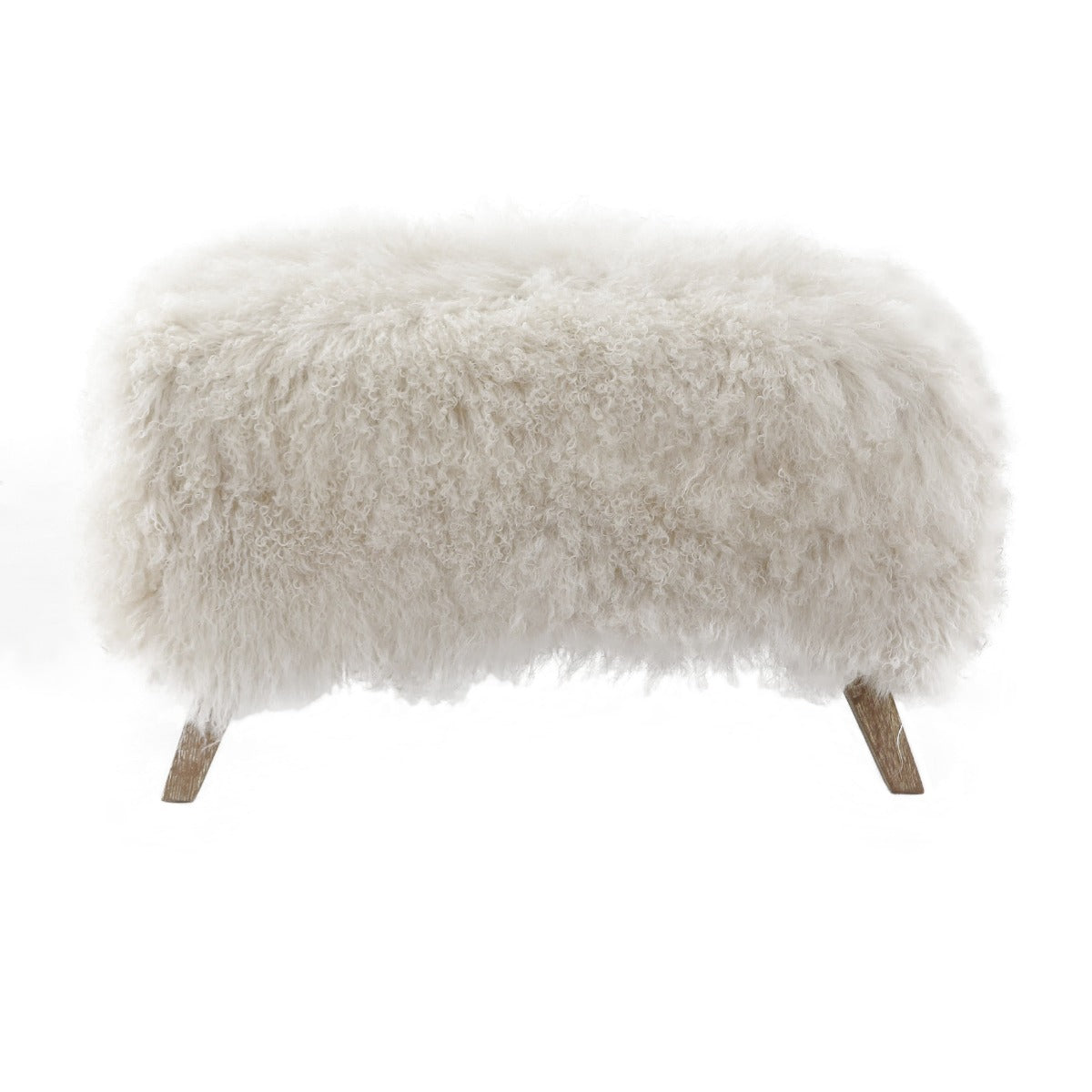 Baaarb Ottoman in Real Sheepskin by Keiichi