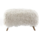 Baaarb Ottoman in Real Sheepskin by Keiichi