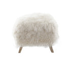 Baaarb Ottoman in Real Sheepskin by Keiichi