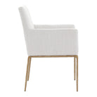Sloane Dining Arm Chair in Aged Brass by Keiichi