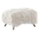 Baaarb Ottoman in Real Sheepskin by Keiichi