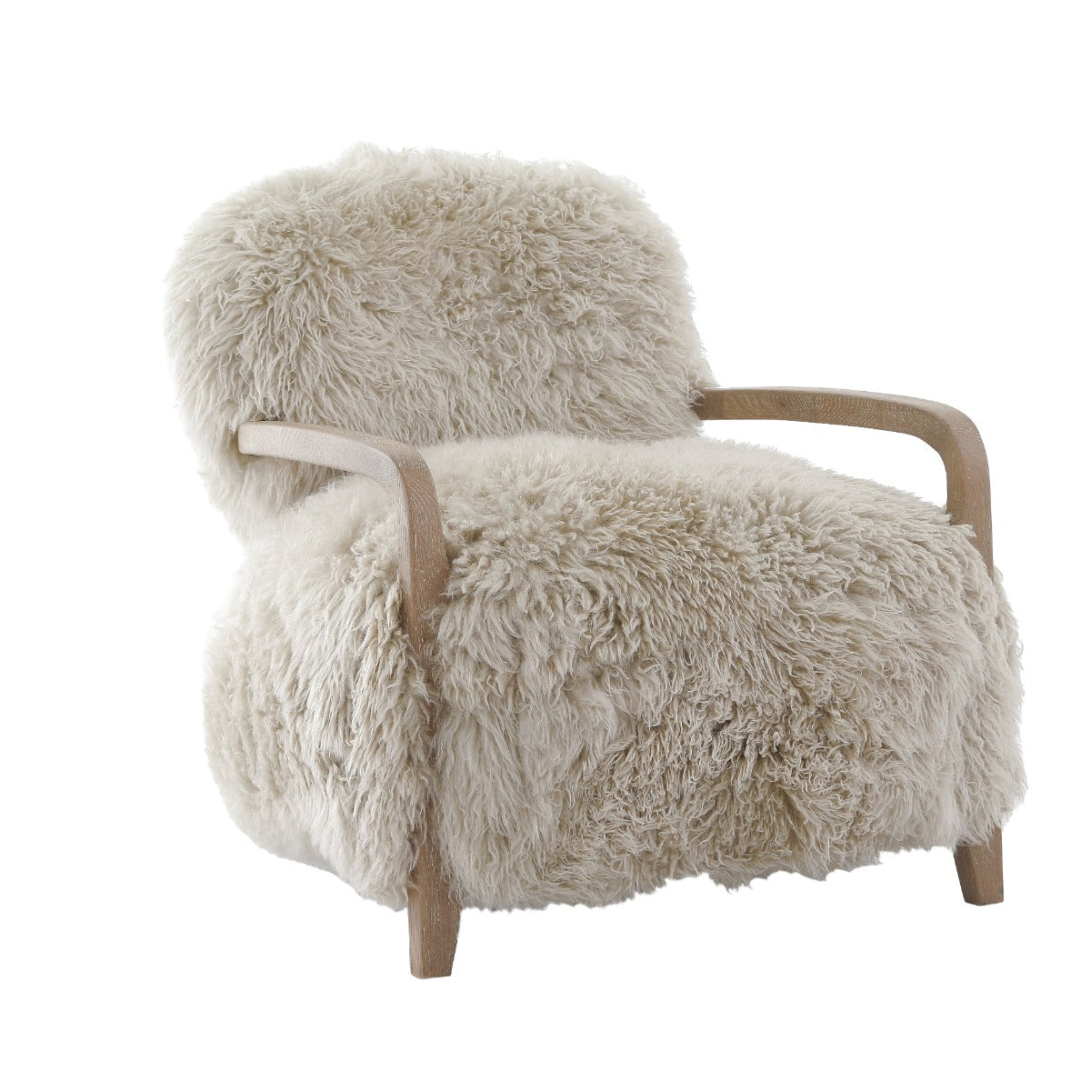 Baaarb Real Sheepskin Accent Chair by Keiichi