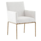 Sloane Dining Arm Chair in Aged Brass by Keiichi