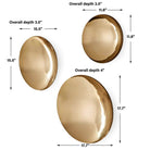 Golden Bowls Metal Wall Décor - Set of 3 by Uttermost