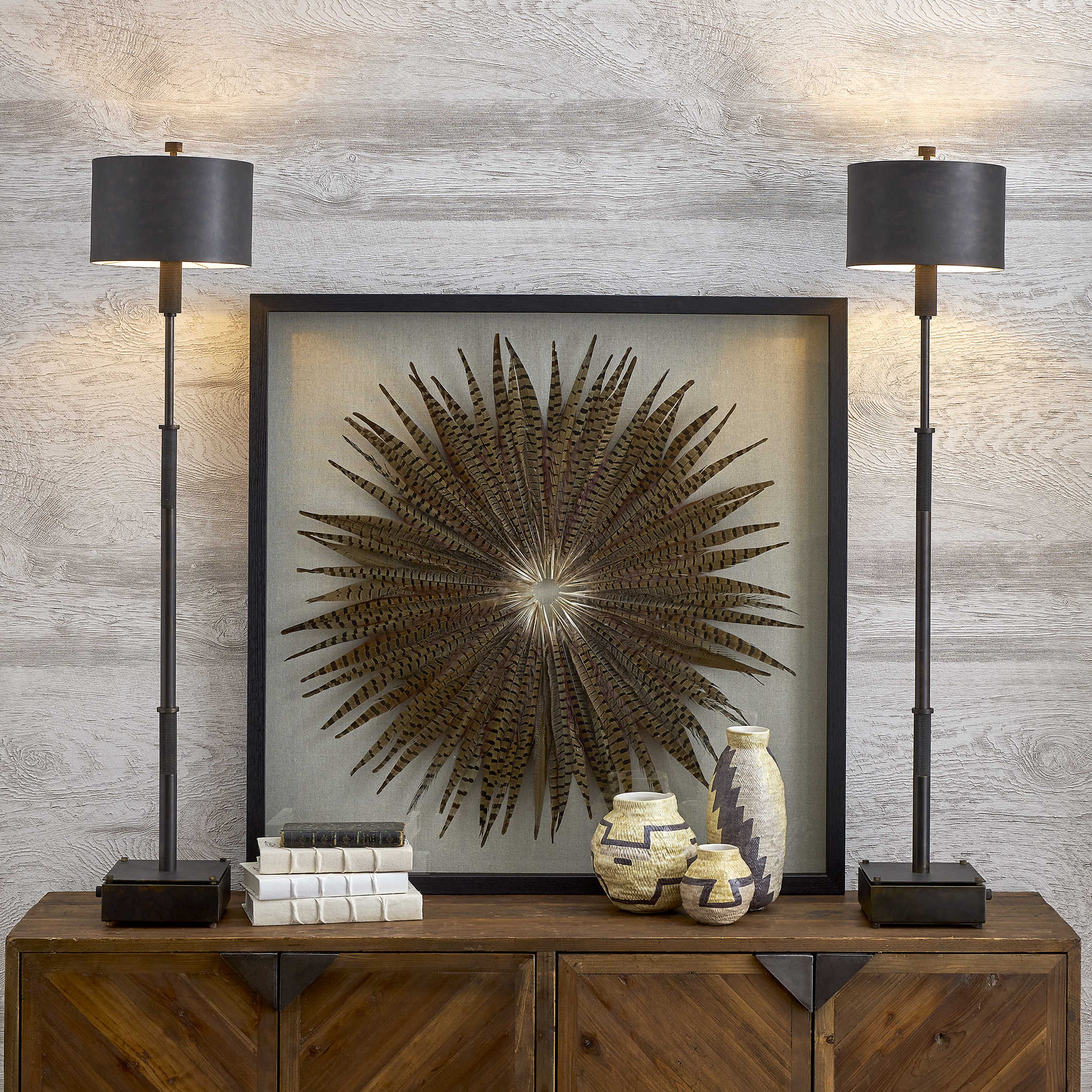 Feather Burst Shadow Box by Uttermost