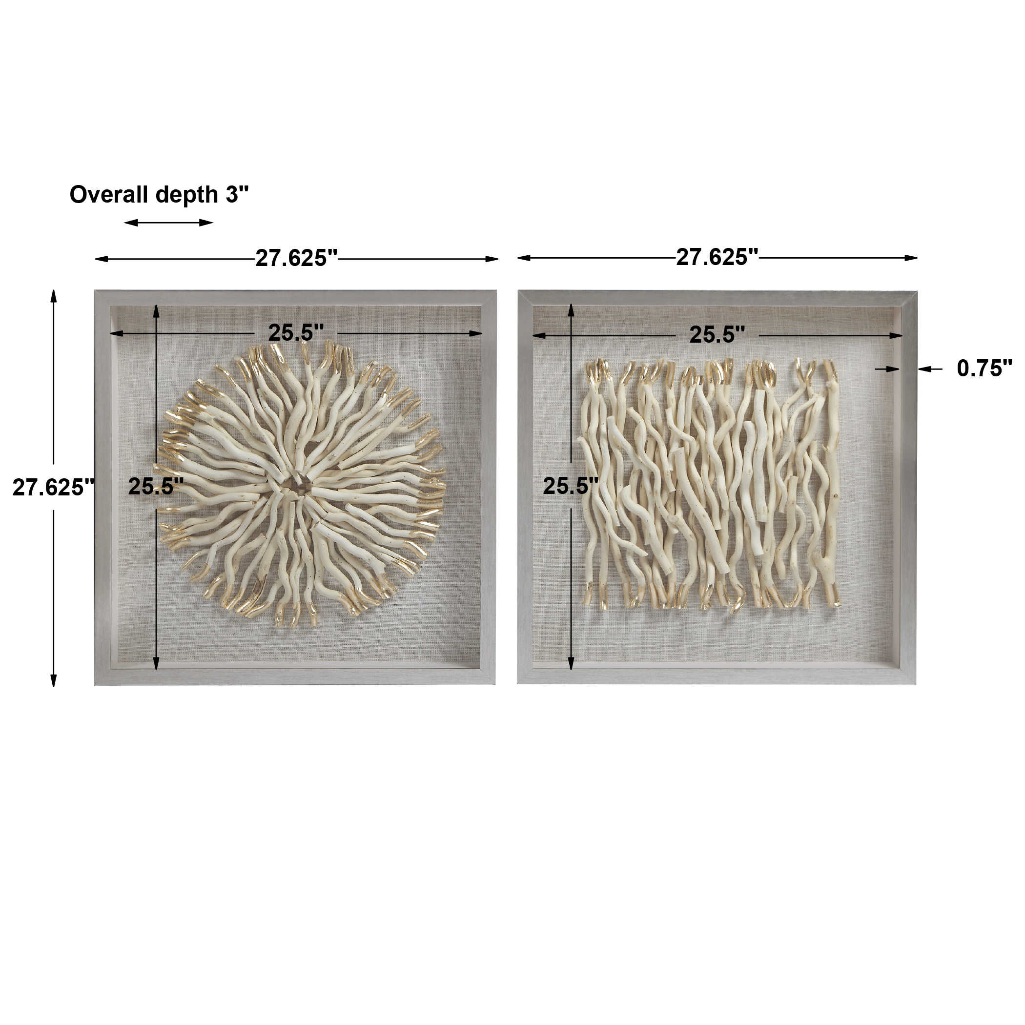Leone Shadow Boxes - Set of 2 by Uttermost