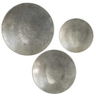 Aitana Metal Wall-Mounted Bowls in Silver - Set of 3 by Uttermost