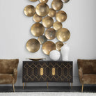 Aitana Wall-Mounted Bowls in Antique Brass - Set of 3 by Uttermost