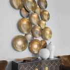 Aitana Wall-Mounted Bowls in Antique Brass - Set of 3 by Uttermost
