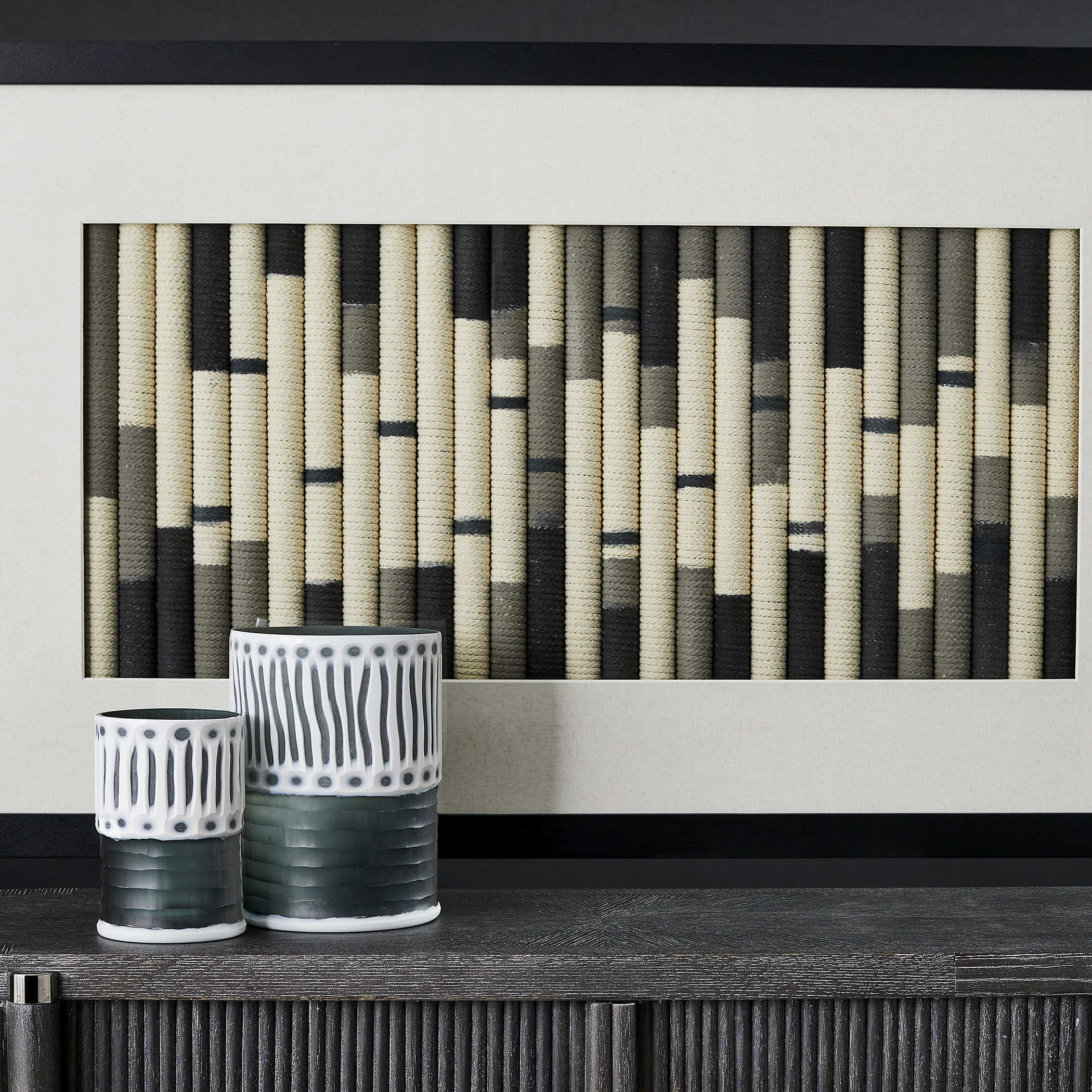 Flaxen Scroll Shadow Box by Uttermost