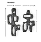 Chiseled Silhouette Wall Sculptures - Set of 2 by Uttermost