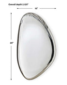 Jelly Bean Wall Sculpture Medium in Silver by Uttermost