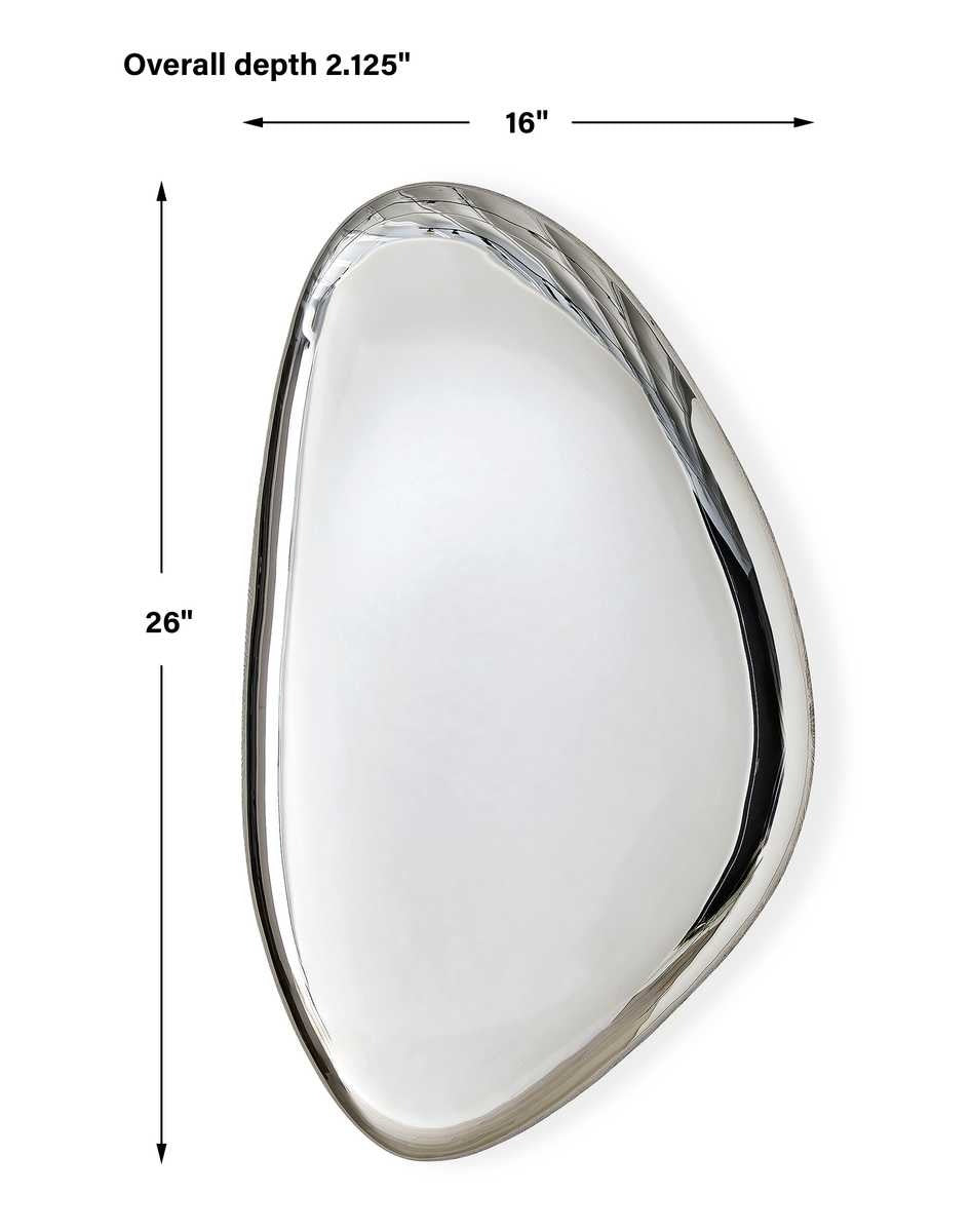 Jelly Bean Wall Sculpture Medium in Silver by Uttermost