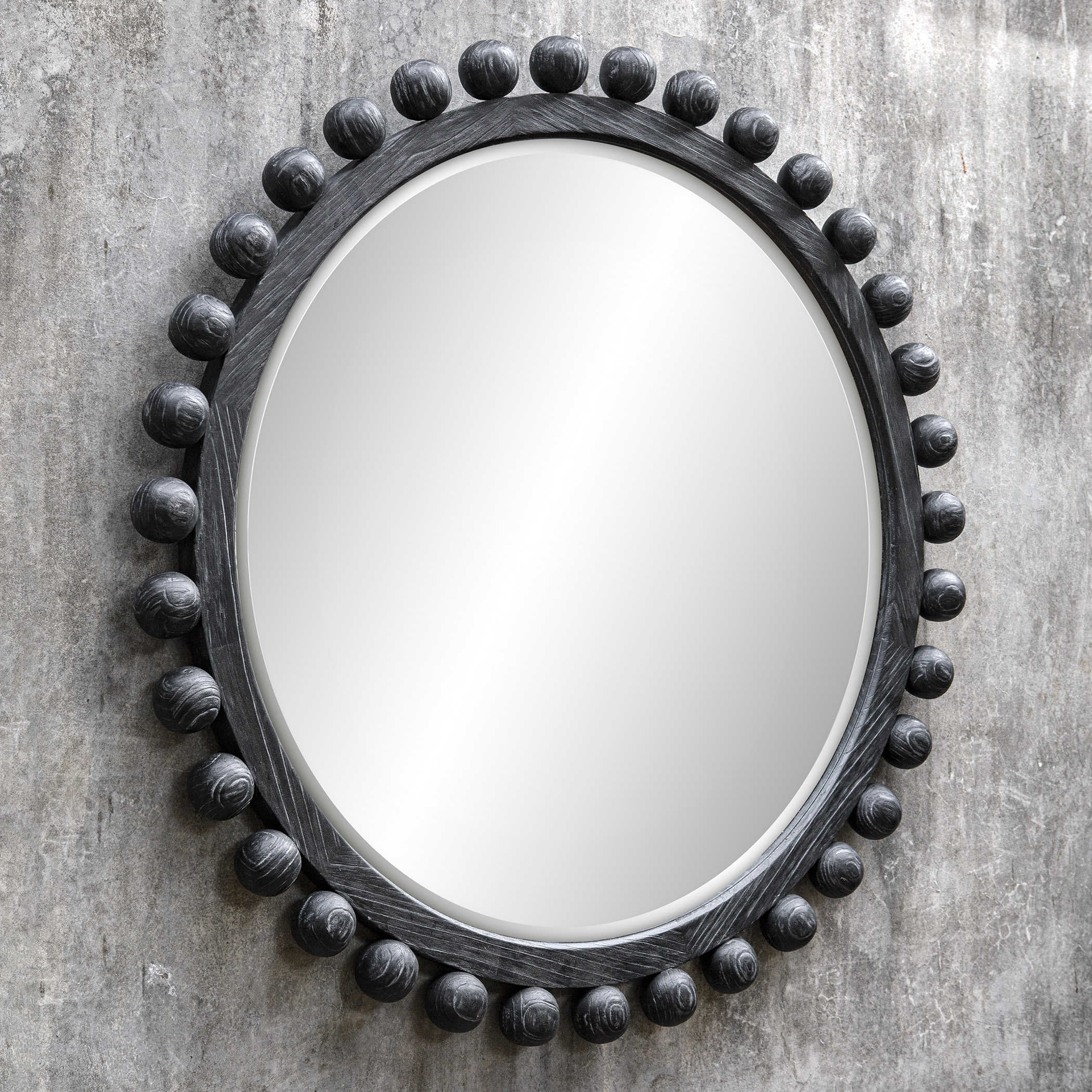 Brianza Round Mirror - Ebony by Uttermost
