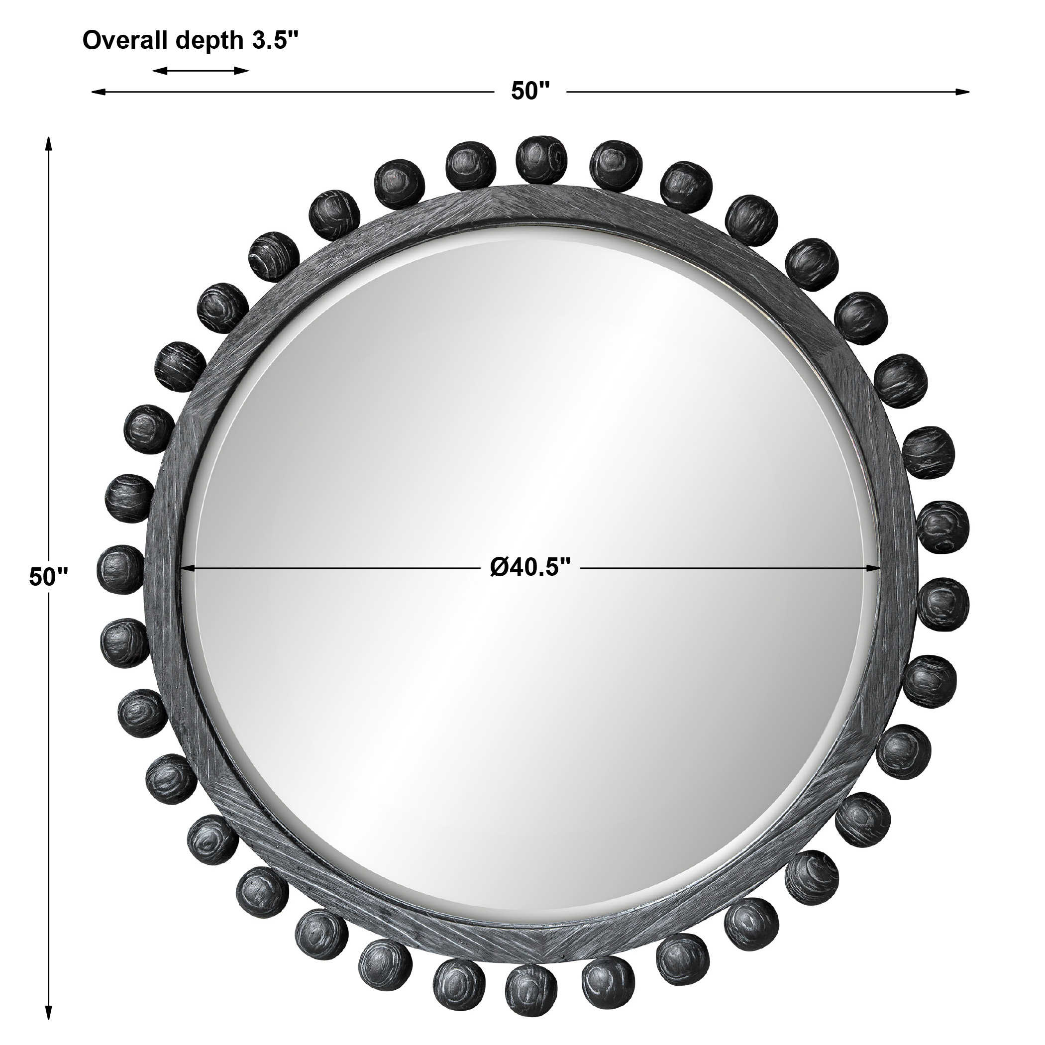 Brianza Round Mirror - Ebony by Uttermost