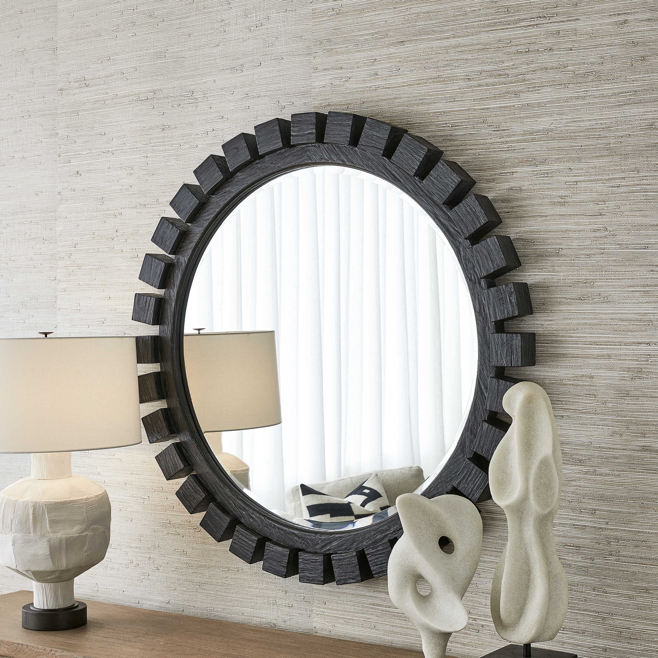 Around The Block Mirror - Ebony by Uttermost