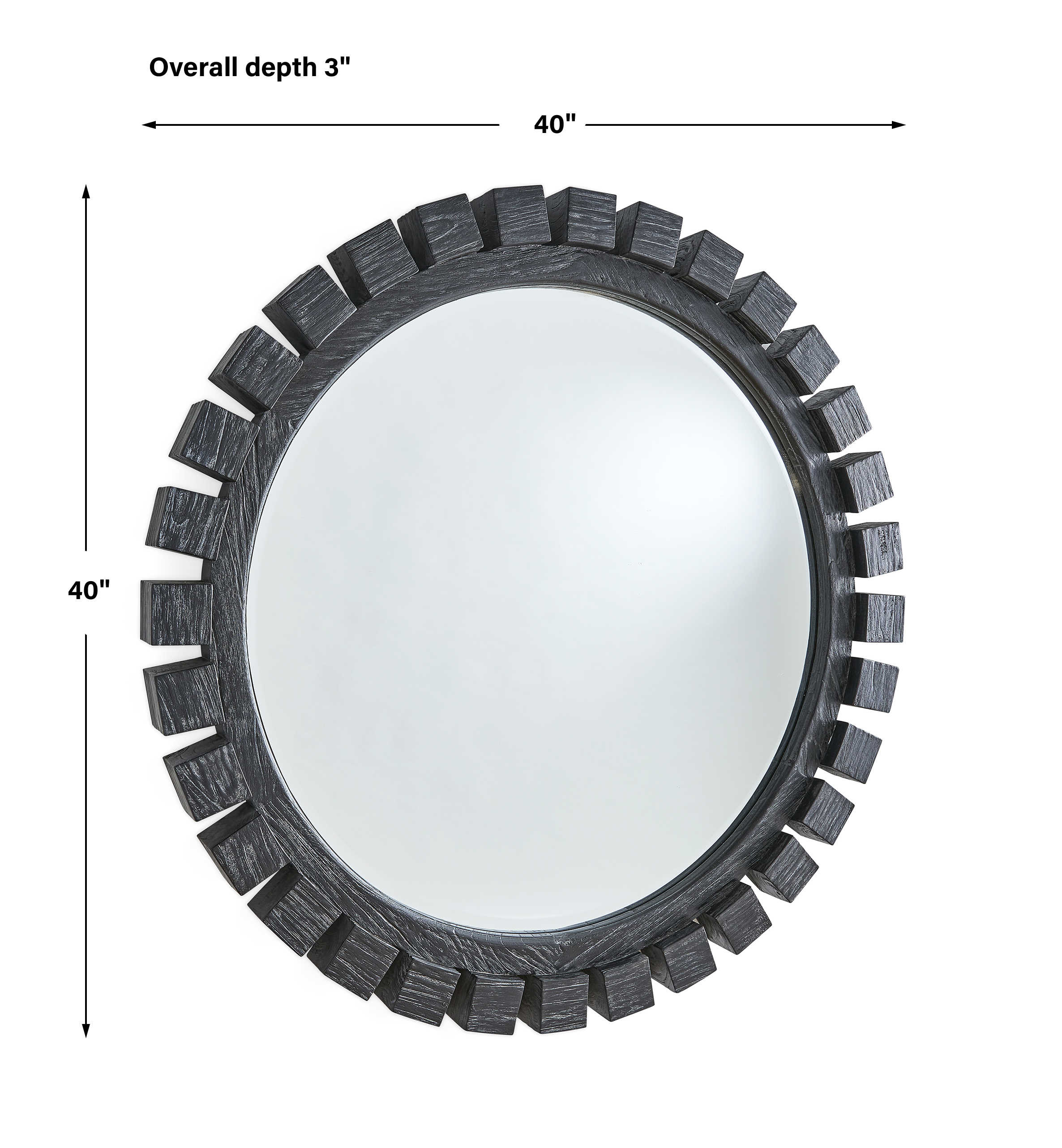 Around The Block Mirror - Ebony by Uttermost