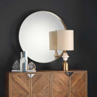 Padria Round Mirror - Brass by Uttermost