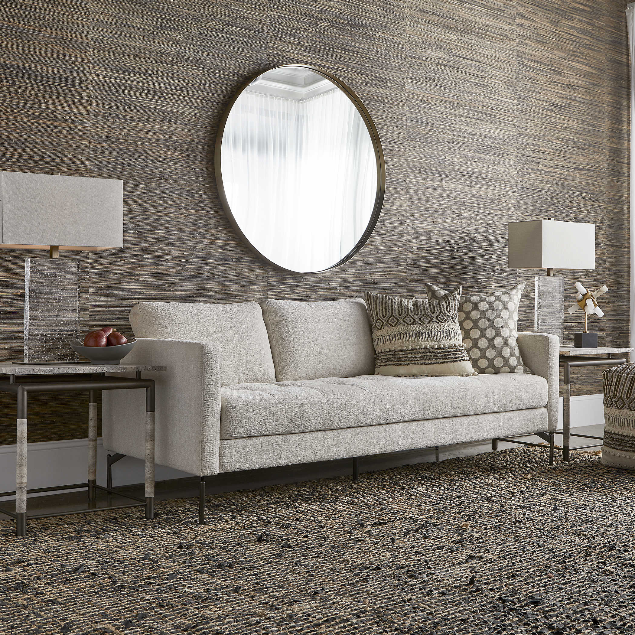 Padria Round Mirror - Brass by Uttermost