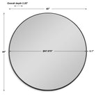Padria Round Mirror - Black by Uttermost