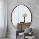 Padria Round Mirror - Brass - Large by Uttermost
