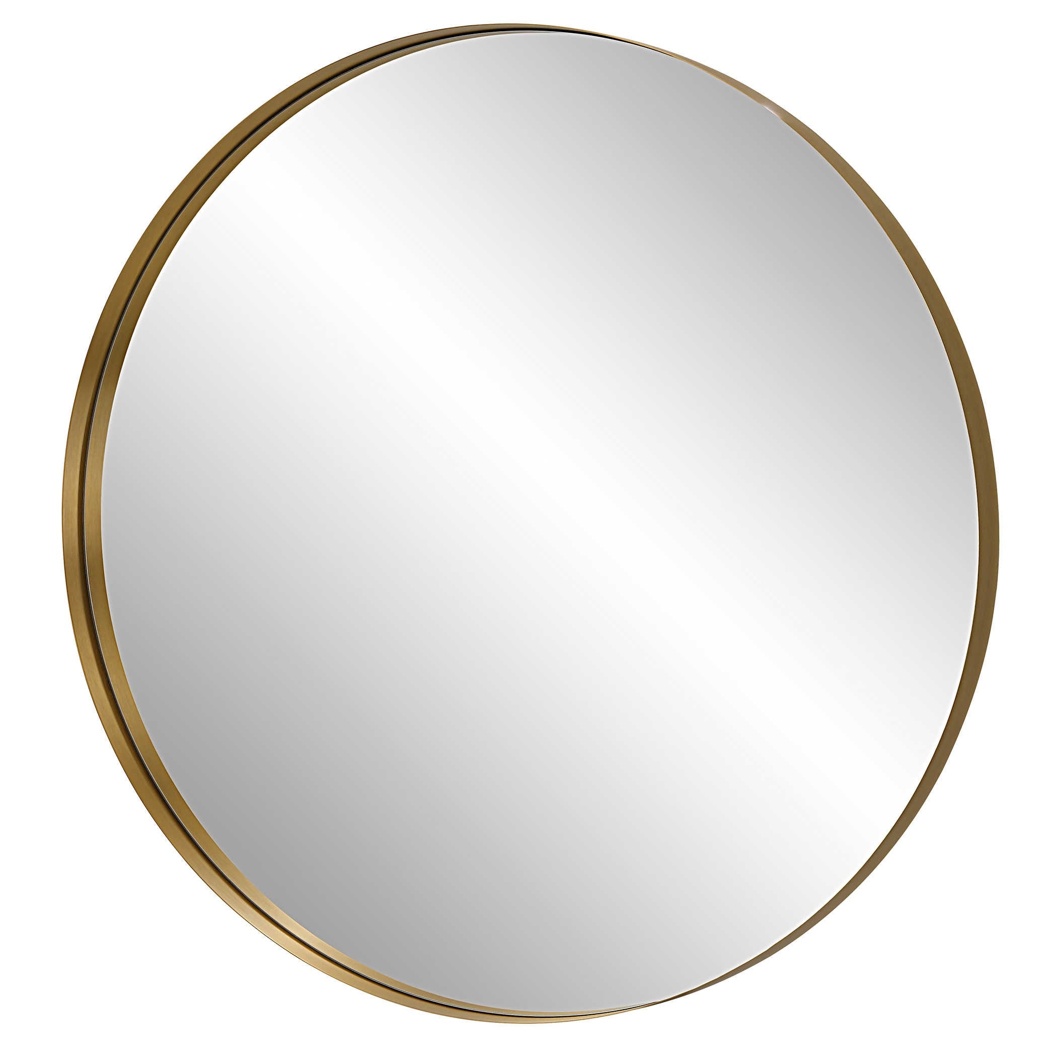 Padria Round Mirror - Brass - Large by Uttermost
