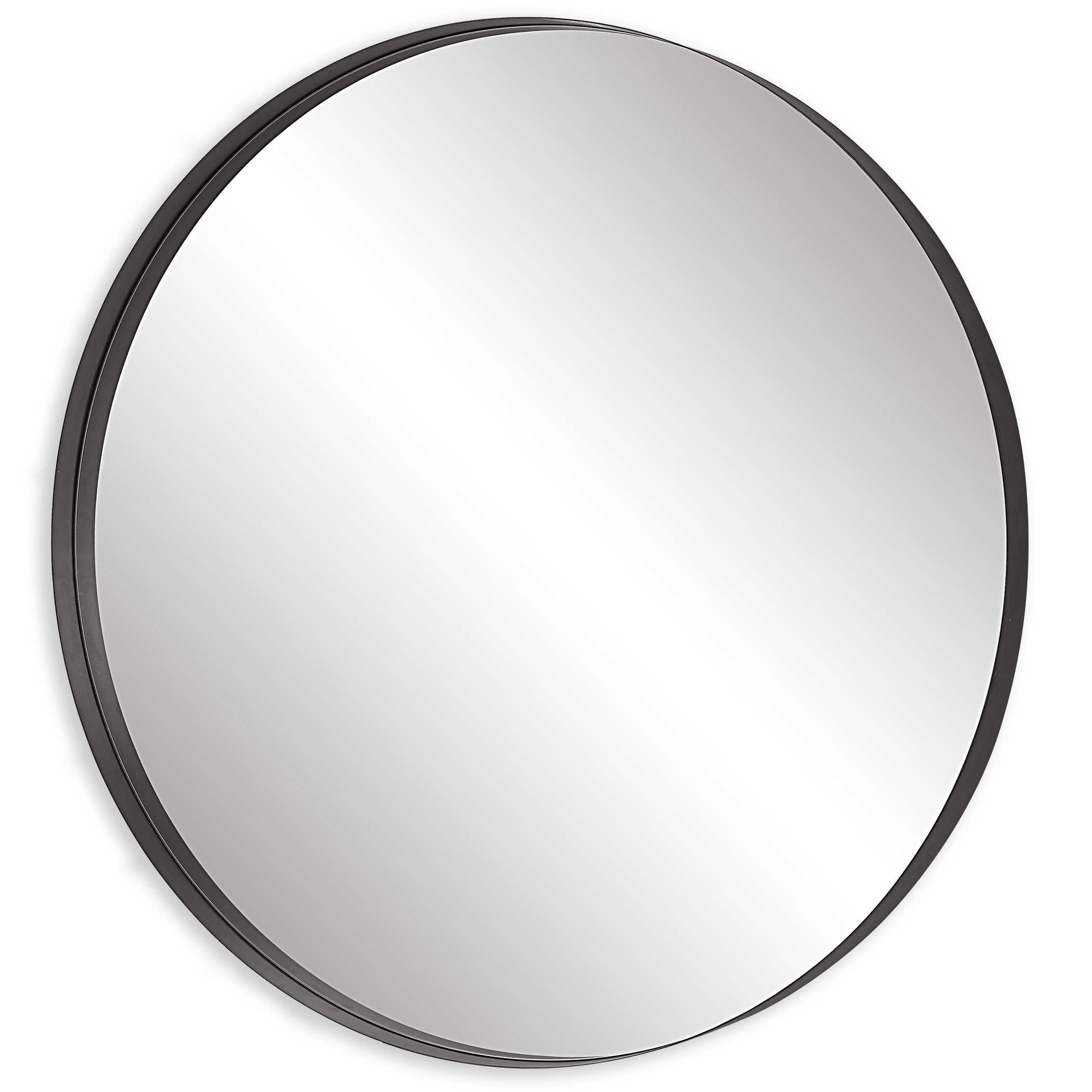 Padria Round Mirror - Black - Large by Uttermost