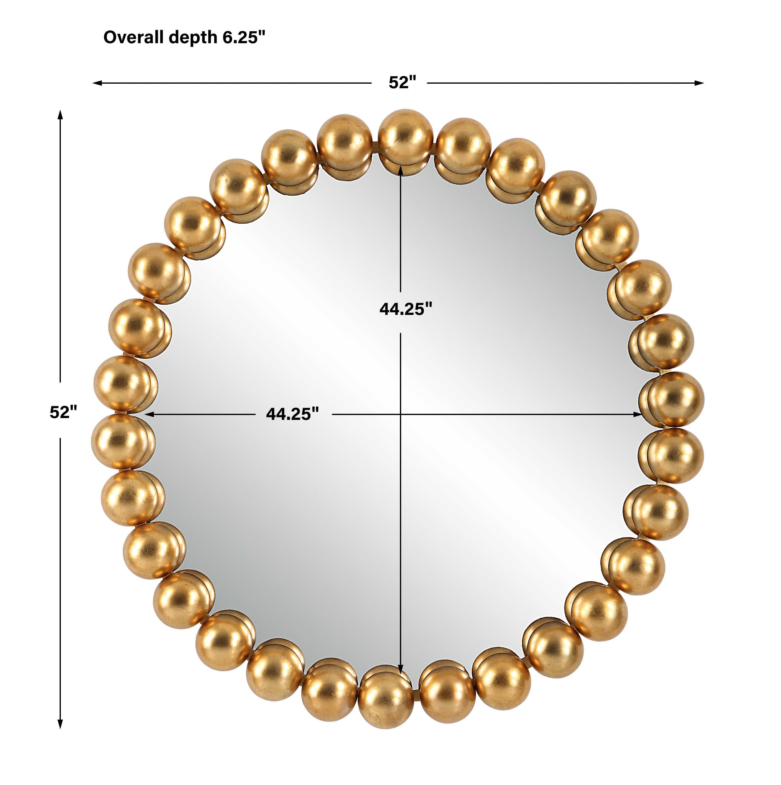Necklace Mirror - Gold by Uttermost