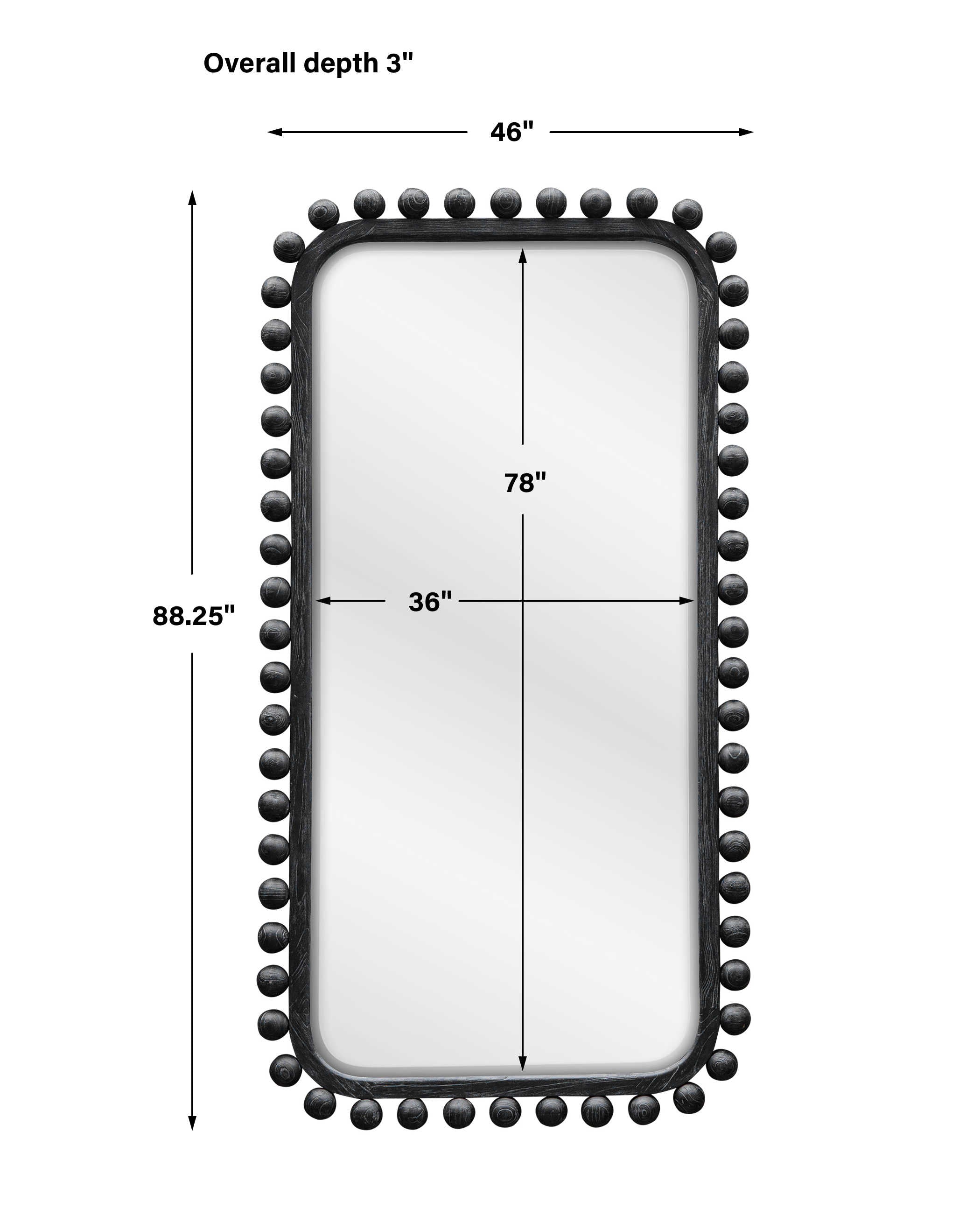Brianza Mirror - Ebony - Large by Uttermost