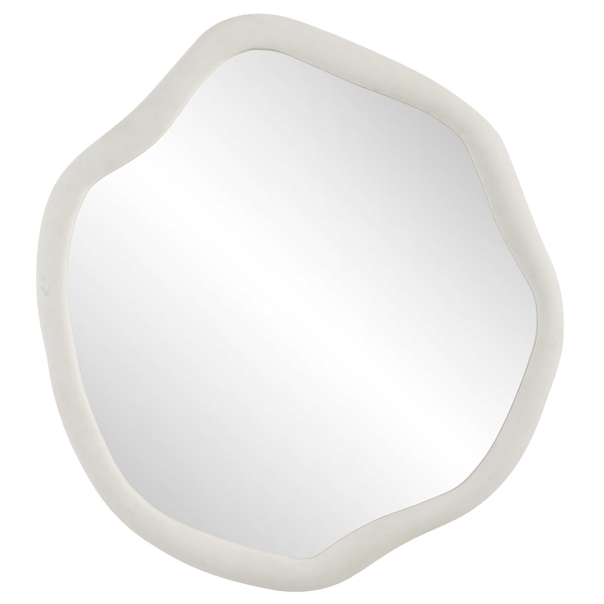 Amorphic Mirror in Ivory Stone - Large by Uttermost