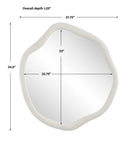 Amorphic Mirror in Ivory Stone - Large by Uttermost