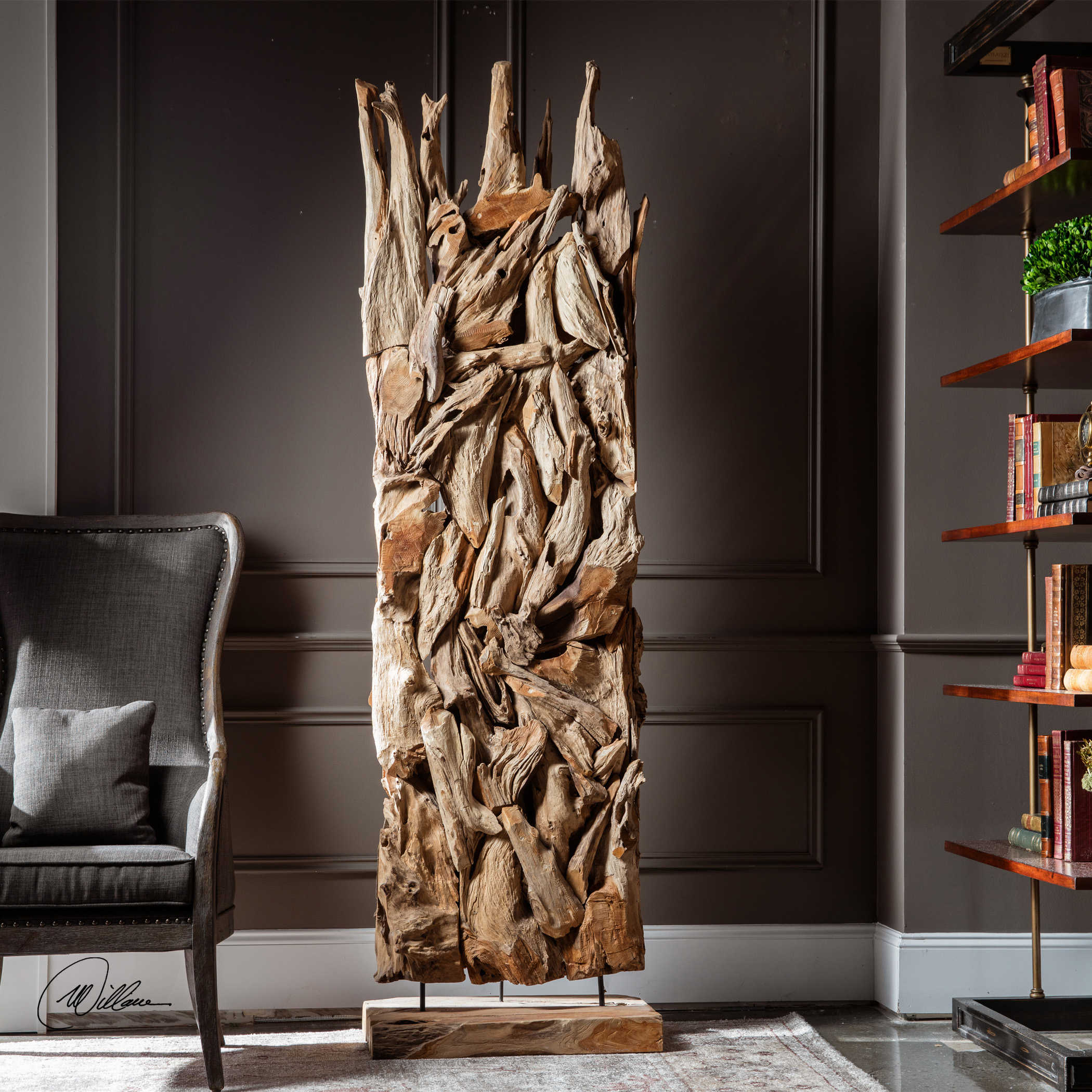Amzi Wooden Floor Sculpture by Uttermost