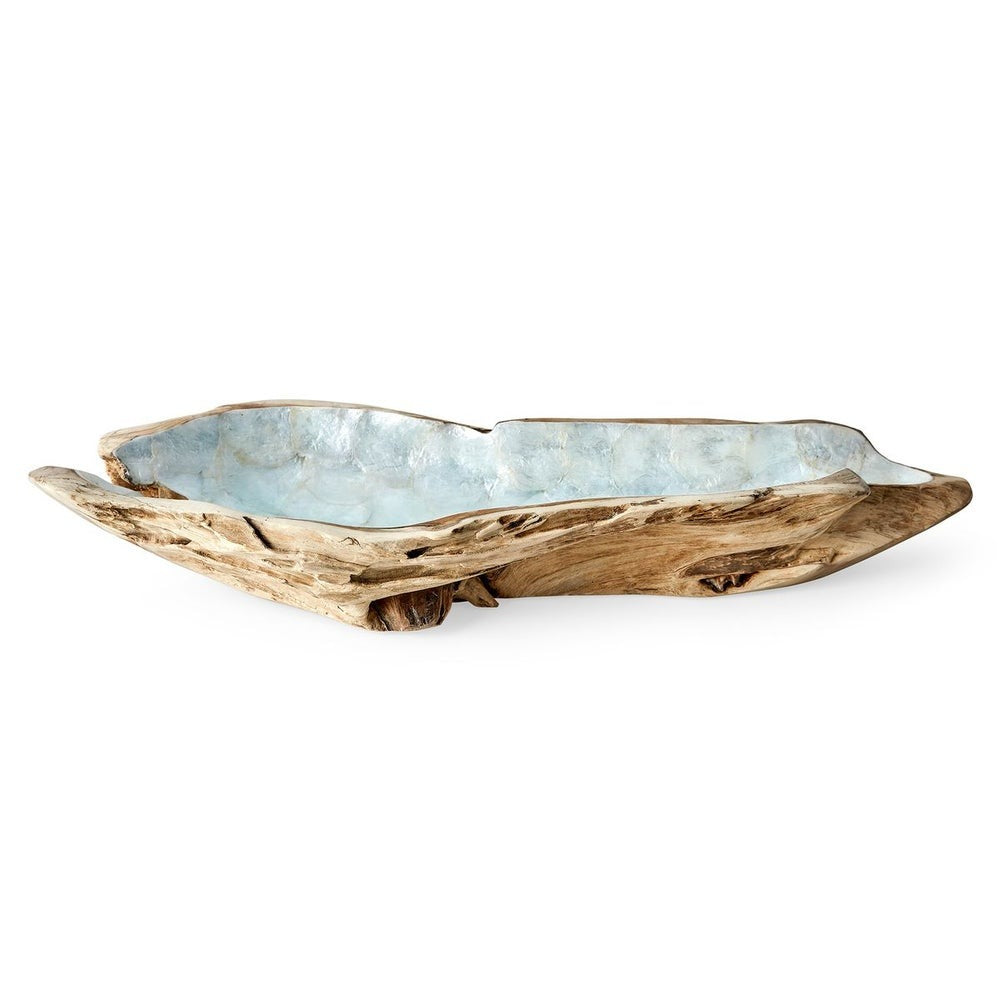Pearl Forest Bowl in Blue Capiz by Uttermost