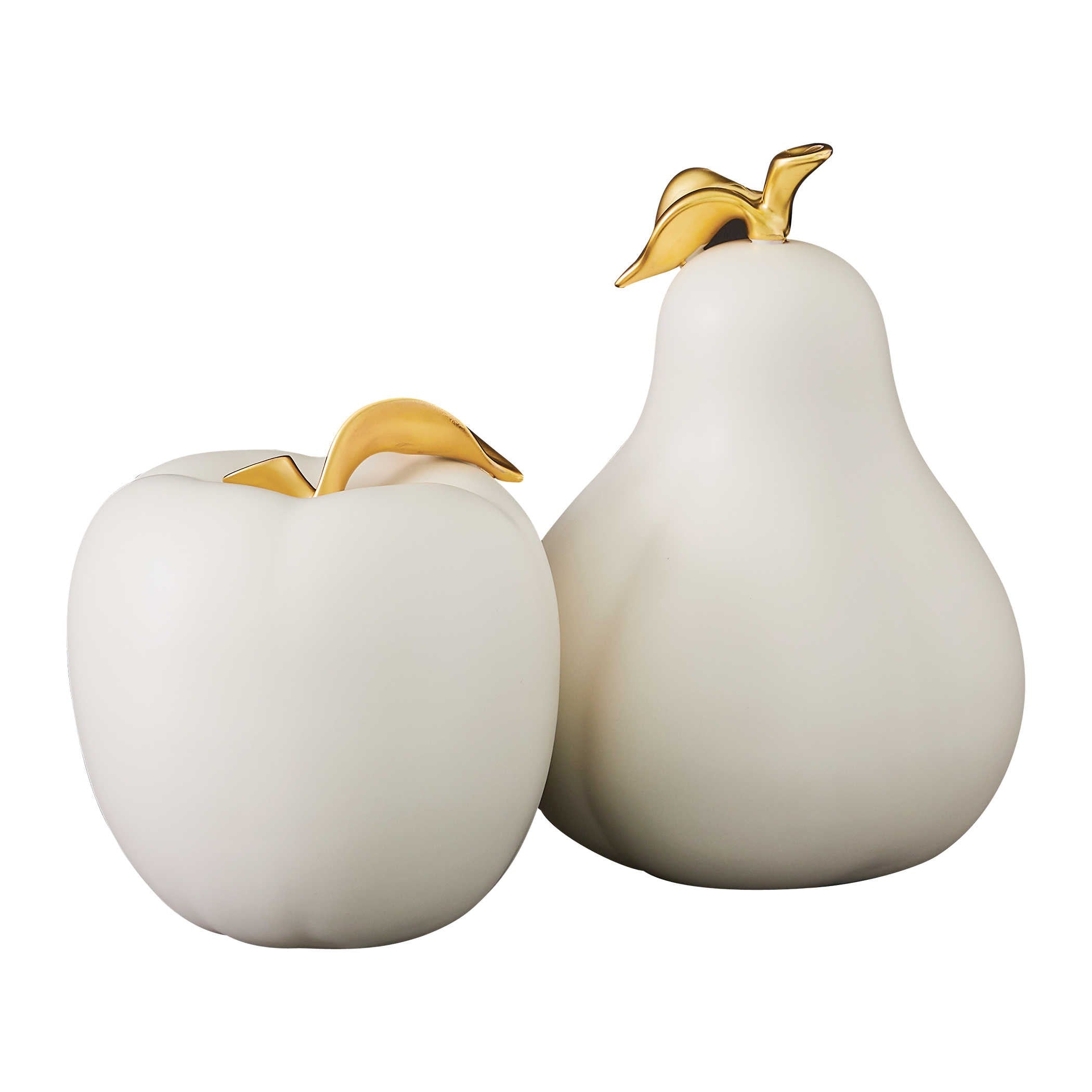 Apple and Pear Sculptures - Set of 2 by Uttermost