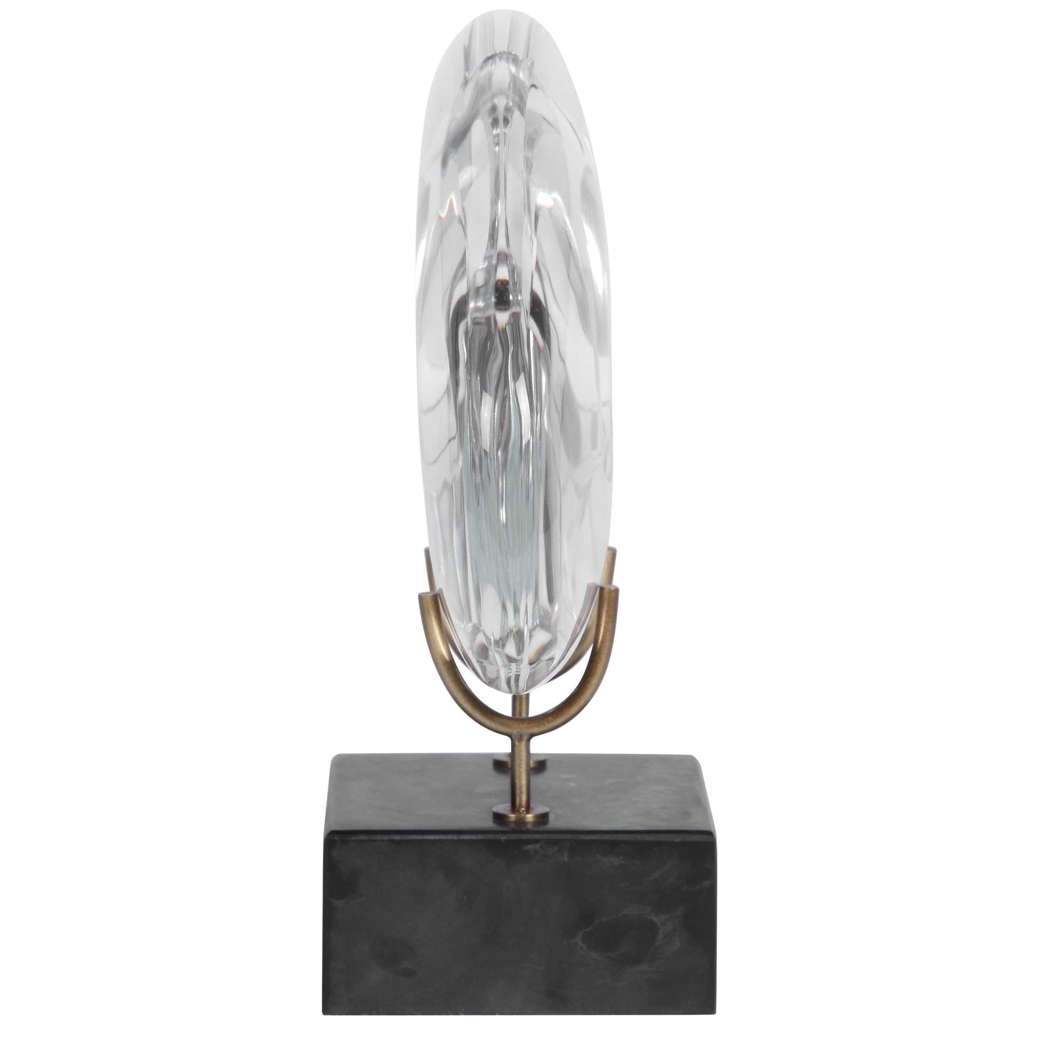 Minion Modern Sculpture in Clear Crystal Glass by Uttermost