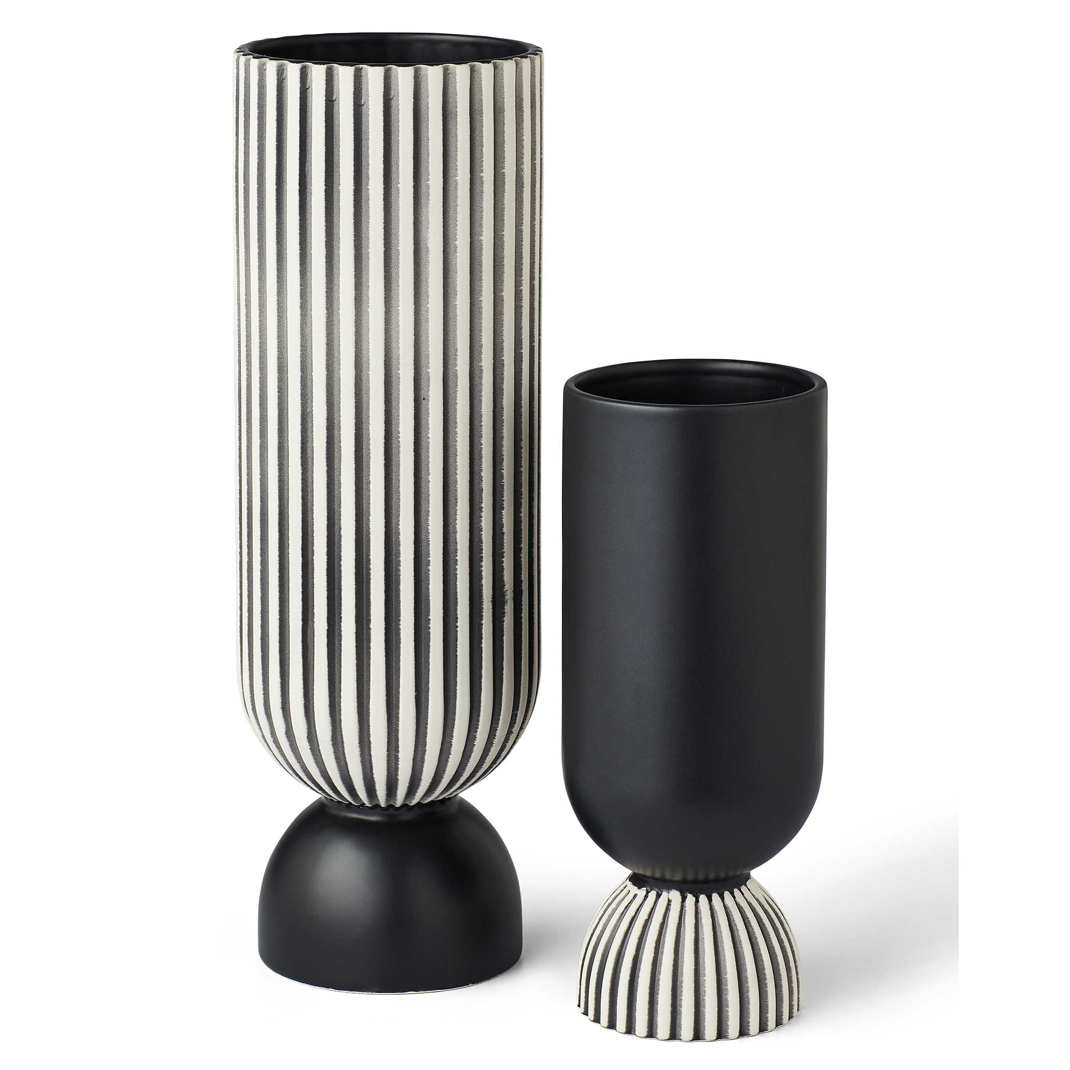 Channeled Vases - Set of 2 by Uttermost
