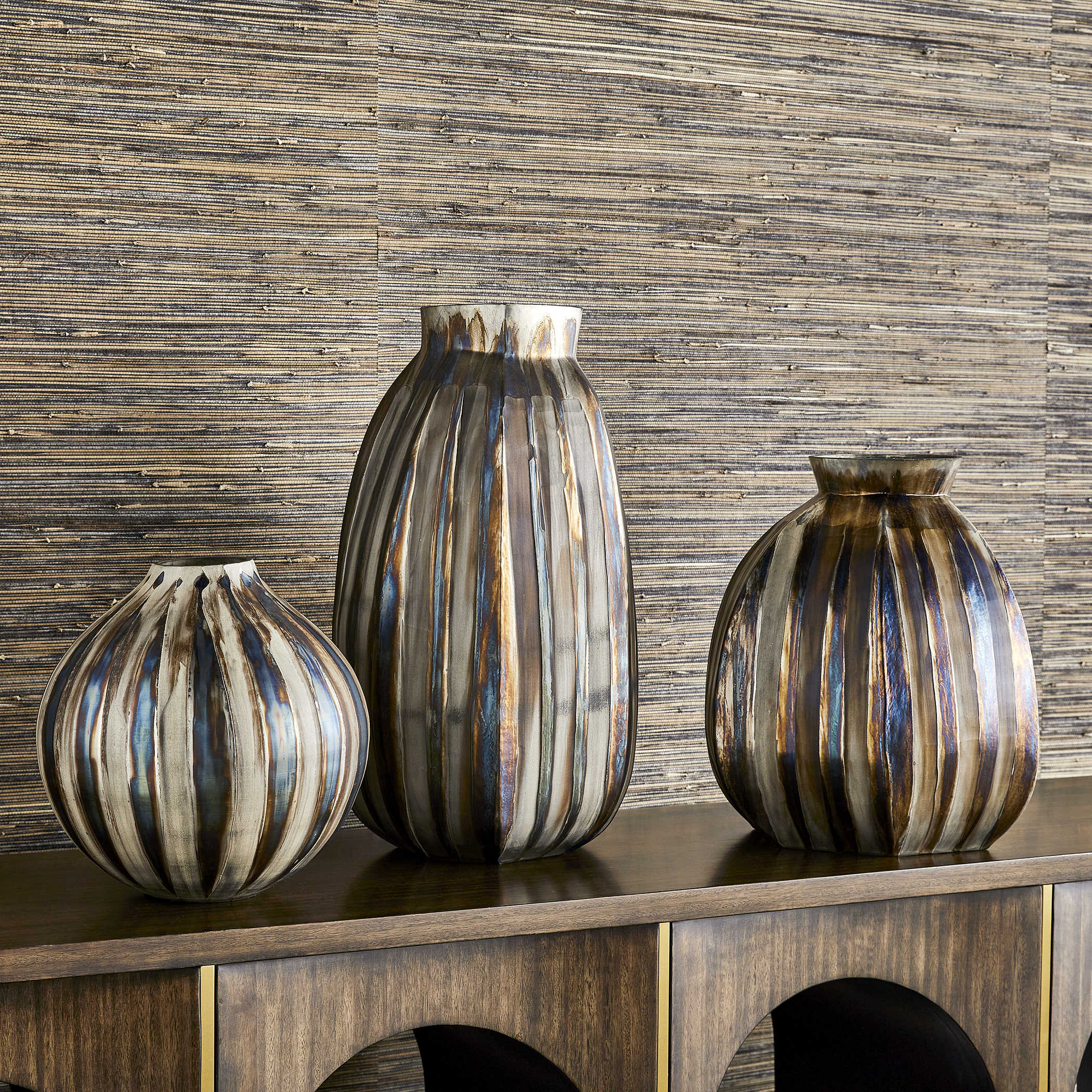 Ripple Vase - Bronze Medium by Uttermost