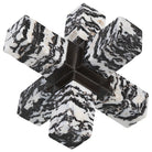 Double Cross Sculpture - Zebra Stone by Uttermost