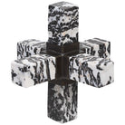 Double Cross Sculpture - Zebra Stone by Uttermost