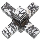 Double Cross Sculpture - Zebra Stone by Uttermost